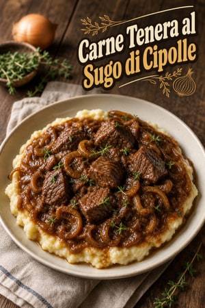Carne Tenera al Sugo di Cipolle