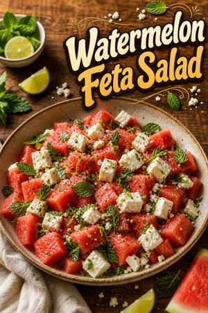 Refreshing Watermelon and Feta Salad with Lime and Mint