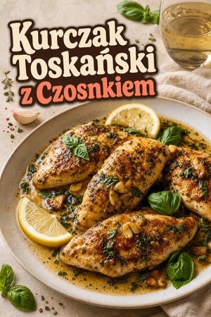 Kurczak Toskański Smażony na Patelni z Czosnkiem i Ziołami