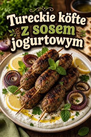 Soczyste tureckie köfte z dymnym sosem jogurtowym i miętą