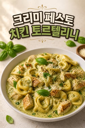 크리미 페스토 치킨 토르텔리니