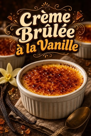 Crème Brûlée Traditionnelle à la Vanille Bourbon