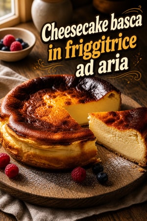 Torta Basca perfetta in friggitrice ad aria, caramellata