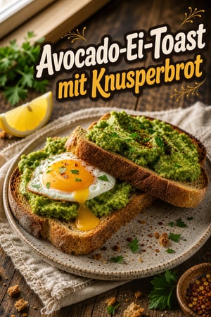 Aufgewerteter Avocado-Ei-Toast mit knusprigem Brot