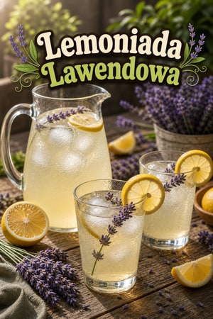 Domowa limonada lawendowa ze świeżych cytryn