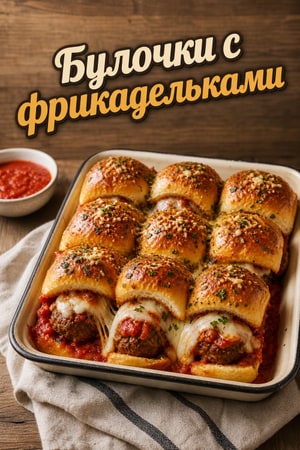 Слайдеры с фрикадельками в маринаре и расплавленным сыром