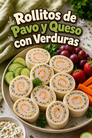 Rollitos de Pavo y Queso con Verduras Ocultas para Niños