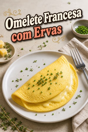 Omelete Francesa Clássica com Ervas e Queijo Gruyère