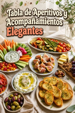 Tabla de Aperitivos y Acompañamientos Elegantes para Recibir