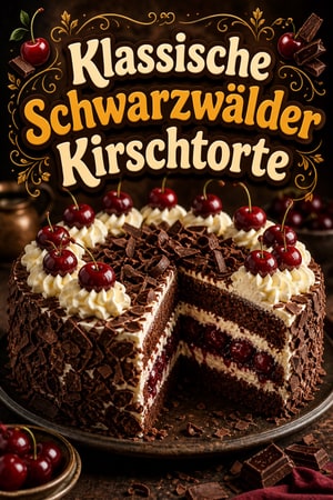 Klassische Schwarzwälder Kirschtorte mit Kirsch-Sauerkirschen