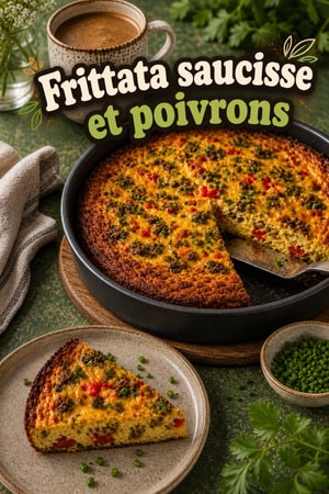 Frittata au Air Fryer : Saucisse et Poivrons (Facile)