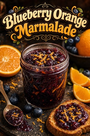 Zesty Blueberry Orange Marmalade with Fresh Citrus