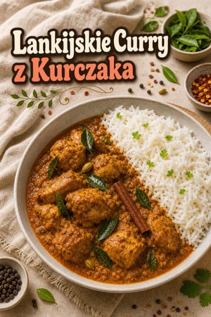 Autentyczne lankijskie curry z kurczaka i aromatyczny ryż