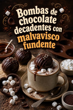 Bombas de chocolate decadentes con malvavisco fundente