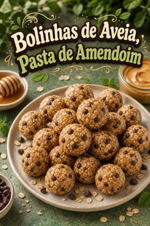 Bolinhas de Aveia, Pasta de Amendoim e Mel (Sem Forno)