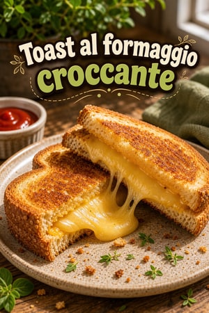 Toast al formaggio croccante in friggitrice ad aria