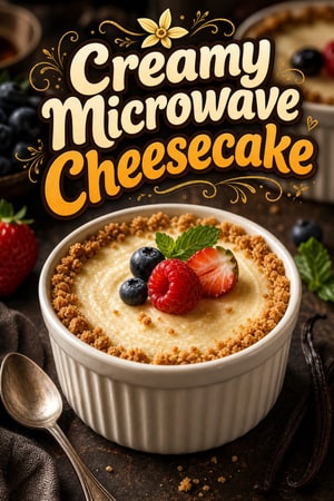 Quick and Creamy Individual Microwave Cheesecake
