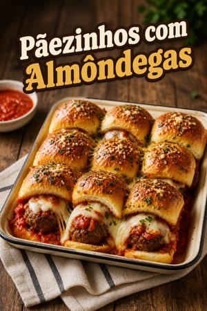 Almôndegas à Parmesana em Pãezinhos de Slider