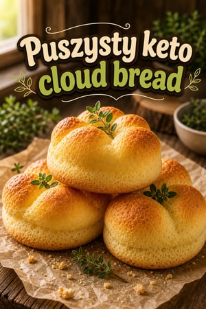 Puszysty keto cloud bread - lekki chlebek na kanapki