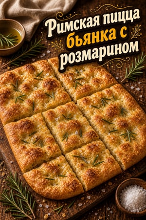 Настоящая римская пицца бьянка с розмарином