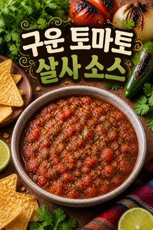 집에서 즐기는 정통 구운 토마토 살사 소스 레시피