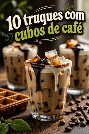 10 truques com cubos de gelo de café para café gelado