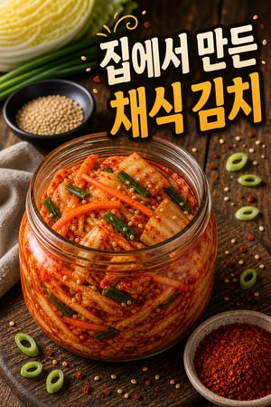 집에서 만드는 채식 김치: 고춧가루·된장·참깨로 아삭한 발효 맛