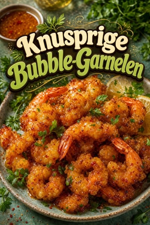 Knusprige Bubble Shrimps mit scharfem Honig-Glaze