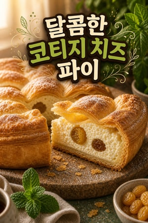 바삭하고 달콤한 코티지 치즈 퍼프 페이스트리 파이 레시피