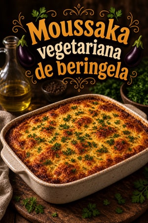 Moussaka de Beringela Vegetariana com Bechamel de Lentilhas
