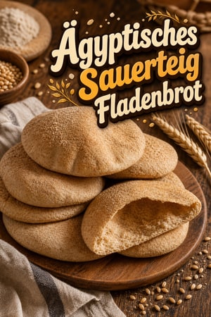 Ägyptisches Sauerteig-Fladenbrot (Aish Baladi Style)