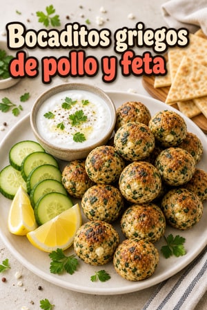Bocaditos de pollo griegos con feta: Proteína pura