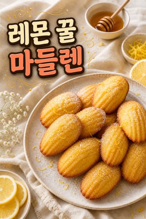 촉촉하고 향긋한 레몬 꿀 마들렌 만들기 - 프랑스 정통 레시피