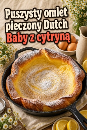 Puszysty omlet pieczony Dutch Baby z cytryną i cukrem