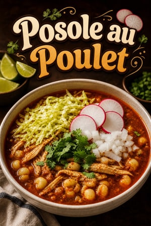 Posole au Poulet Facile avec Maïs Géant et Piments
