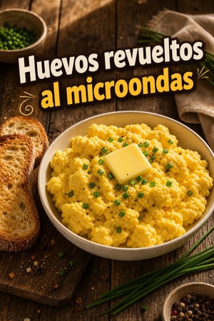 Huevos revueltos cremosos y rápidos en microondas para hoy
