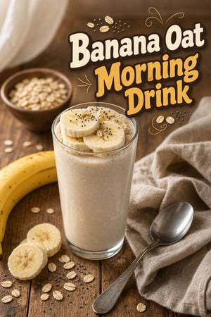 Gentle Morning Energy Drink with Oats, Banana & Yogurt