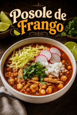 Posole de Frango Fácil com Milho e Pimenta