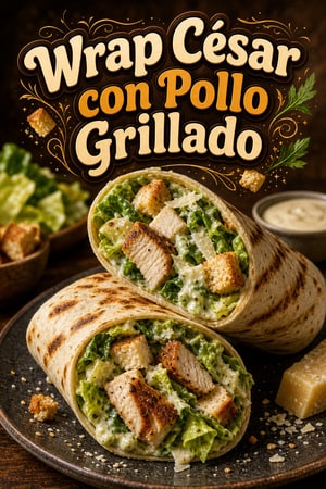 Wrap de Pollo César a la Parrilla con Aderezo Cremoso