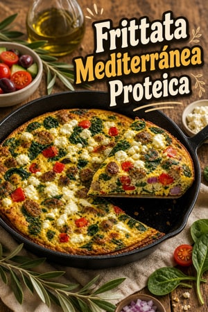 Frittata Mediterránea Proteica con Salchicha de Pavo