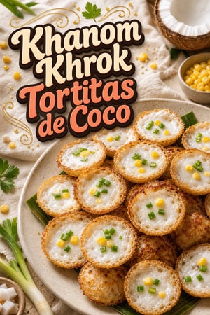 Tortitas de Coco Tailandesas Auténticas (Khanom Khrok)