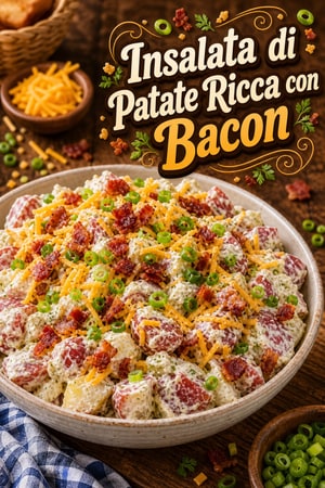 Insalata di Patate Ricca con Bacon e Salsa Ranch
