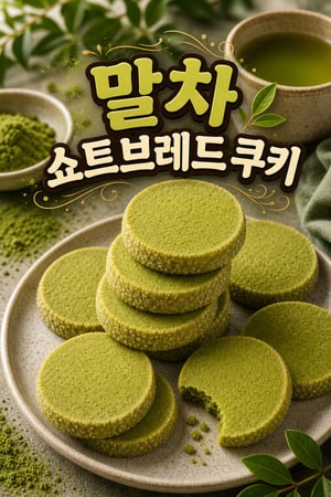 진한 풍미의 말차 그린티 쇼트브레드 쿠키 레시피