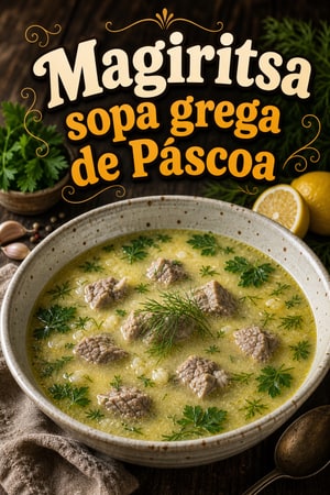 Magiritsa: Sopa Tradicional Grega de Páscoa com Avgolemono
