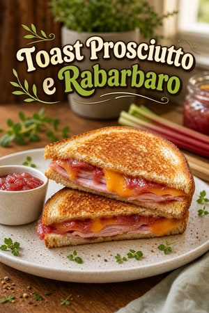 Panini Tostati con Prosciutto e Marmellata di Rabarbaro
