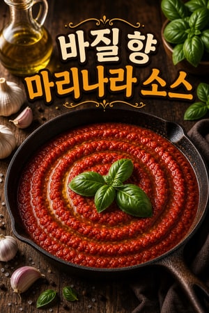 클래식 수제 마리나라 소스: 신선한 바질을 곁들인 정통 이탈리안 레시피