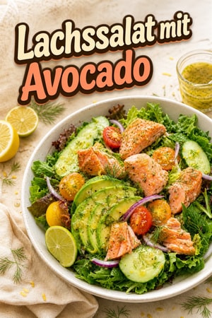 Lachssalat mit Avocado und Zitrusdressing