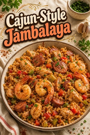 Authentic Cajun-Style Jambalaya with Shrimp and Andouille