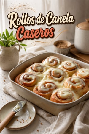 Rollos de Canela Caseros con Frosting de Queso Crema