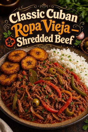 Classic Cuban Ropa Vieja — Shredded Beef in Tomato Sauce